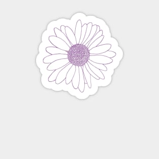 Daisy Amethyst Purple Repeat Sticker